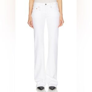 L'agence Elysee Low Rise Flare Jeans in Blanc White NWT Size 31